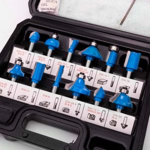 Set glodala za el. frezer 8mm 12 kom